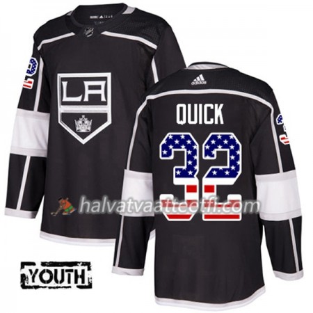 Miesten NHL Los Angeles Kings Pelipaita Jonathan Quick 32 Adidas 2017-2018 Musta USA Flag Fashion Authentic Miesten NHL Los Angeles Kings Pelipaita Jonathan Quick 32 Adidas 2017-2018 Musta USA Flag Fashion Authentic
